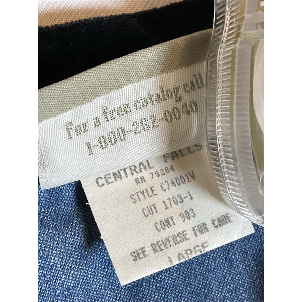 Coldwater Creek Denim Shirt Jacket Size Large Velvet Cuffs Size Large A line - Picture 6 of 8